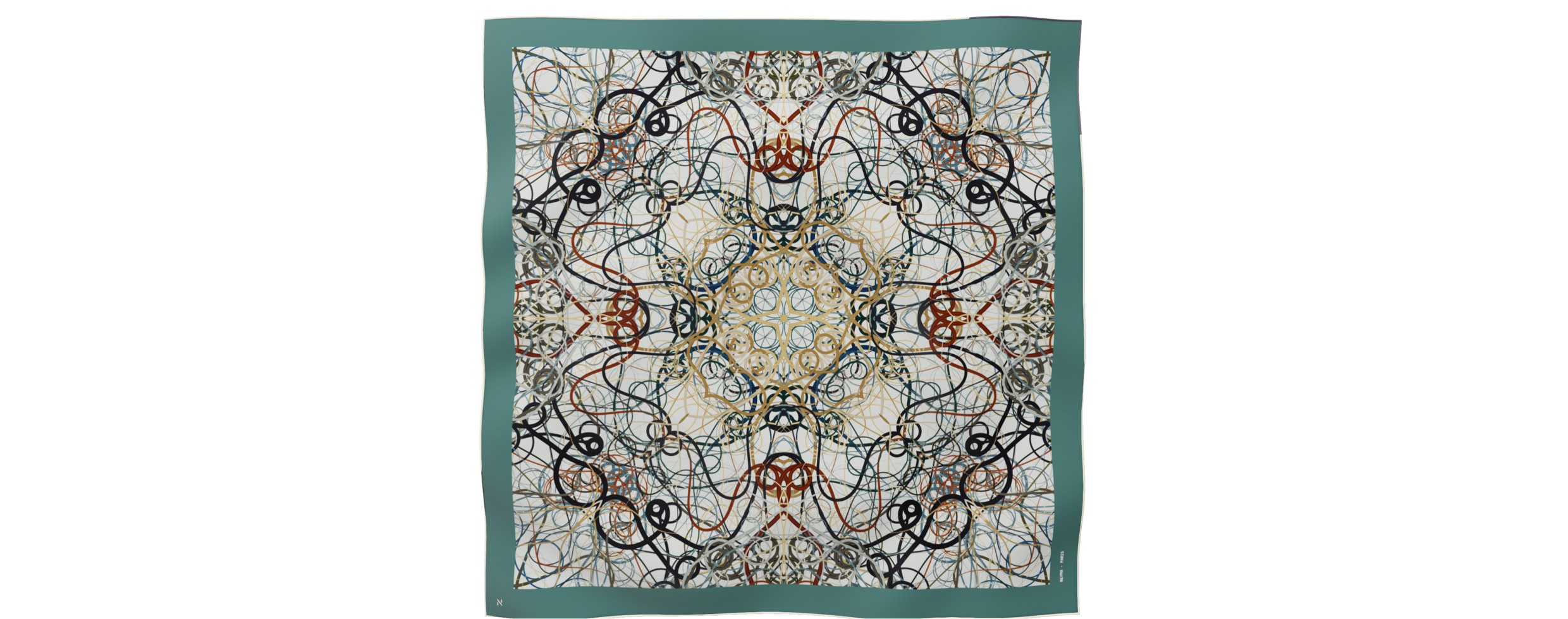 "Whiplash" Square 90 scarf