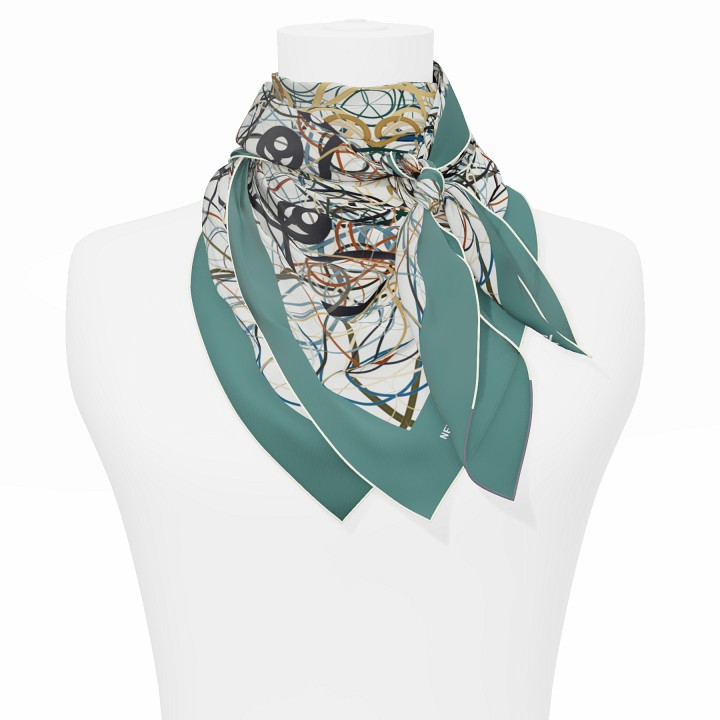 "Whiplash" Square 90 scarf