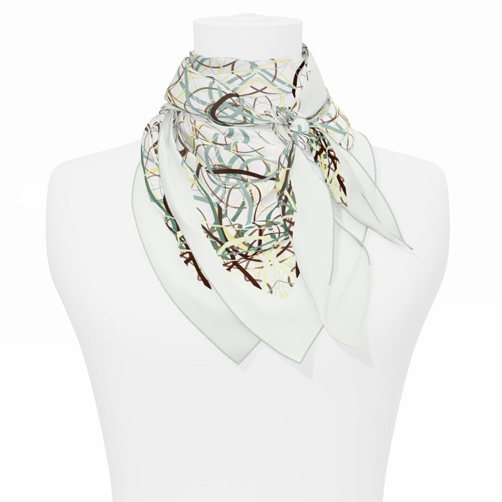 "Whiplash" Square 90 scarf