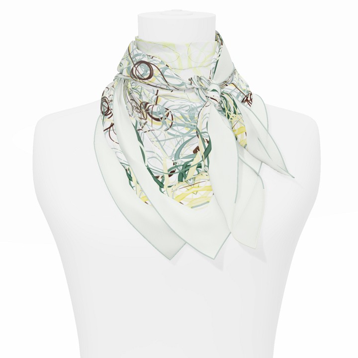 "Whiplash" Square 90 scarf