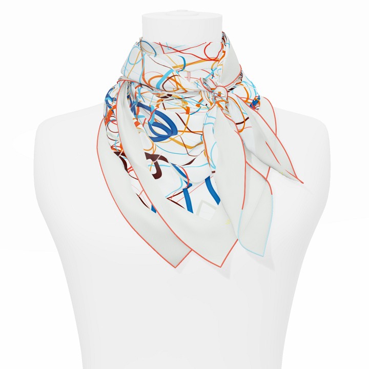 "Whiplash" Square 90 scarf