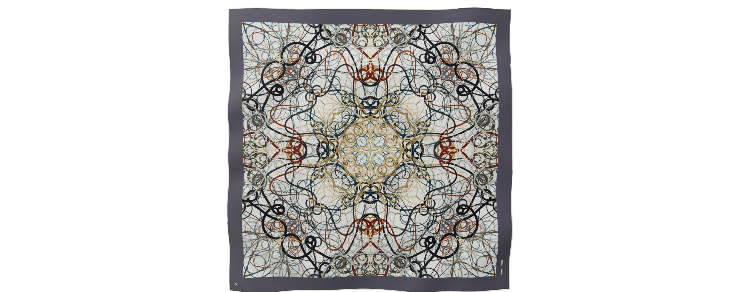 "Whiplash" Square 90 scarf