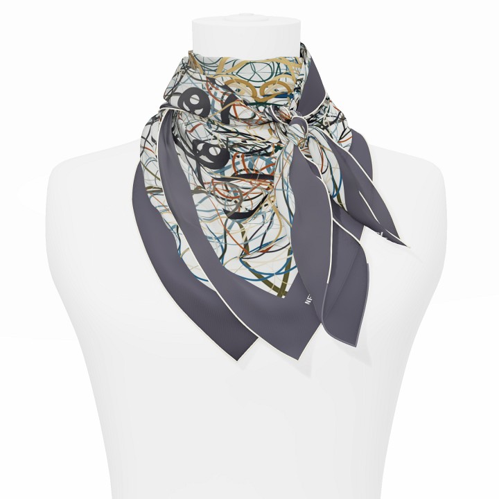 "Whiplash" Square 90 scarf