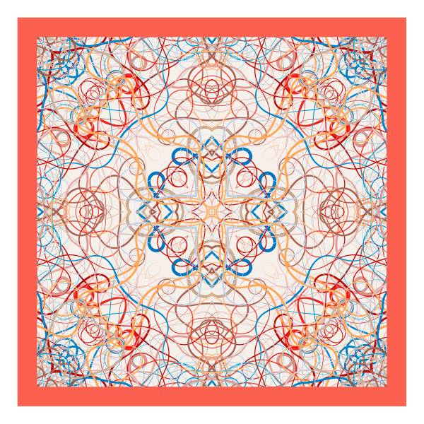 "Whiplash" Square 90 scarf
