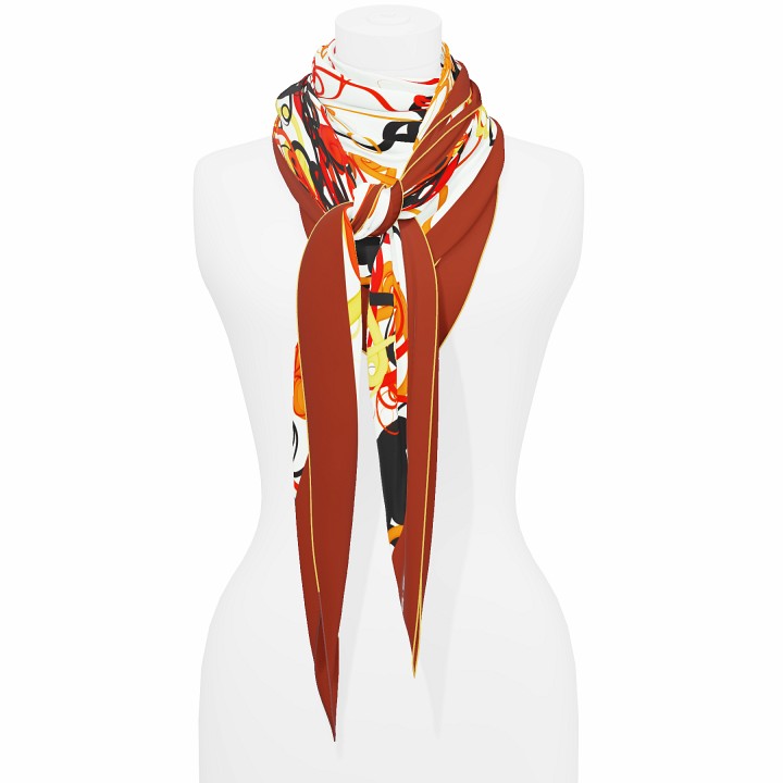 "Whiplash" giant square 130 scarf