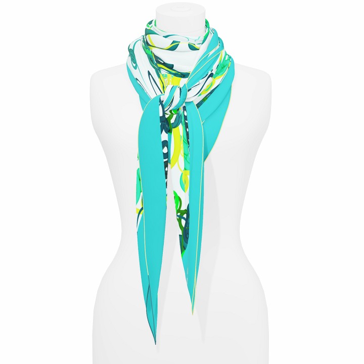 "Whiplash" giant square 130 scarf