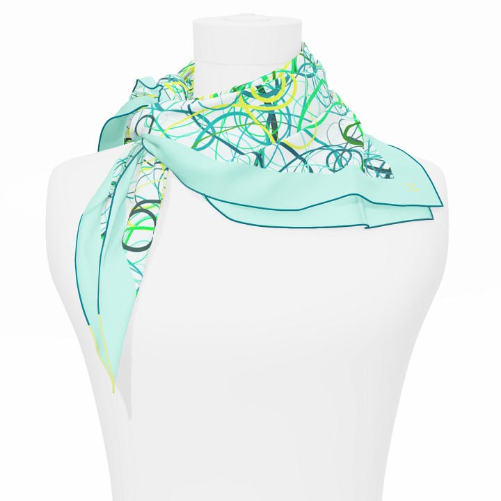 "Whiplash" Square 70 scarf