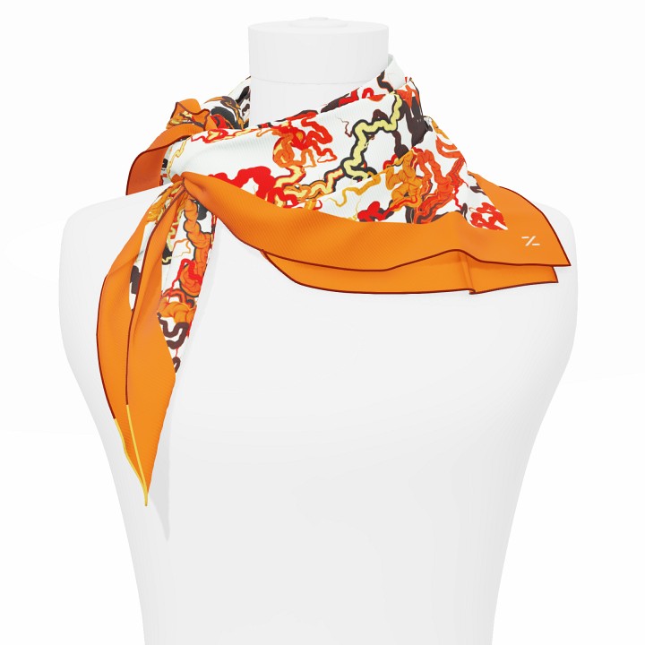 "Whiplash" Square 70 scarf