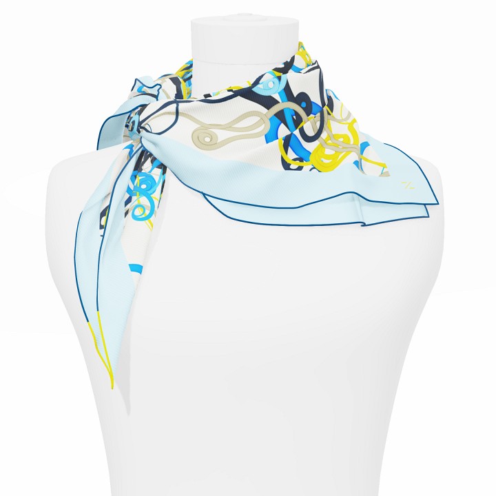 "Whiplash" Square 70 scarf