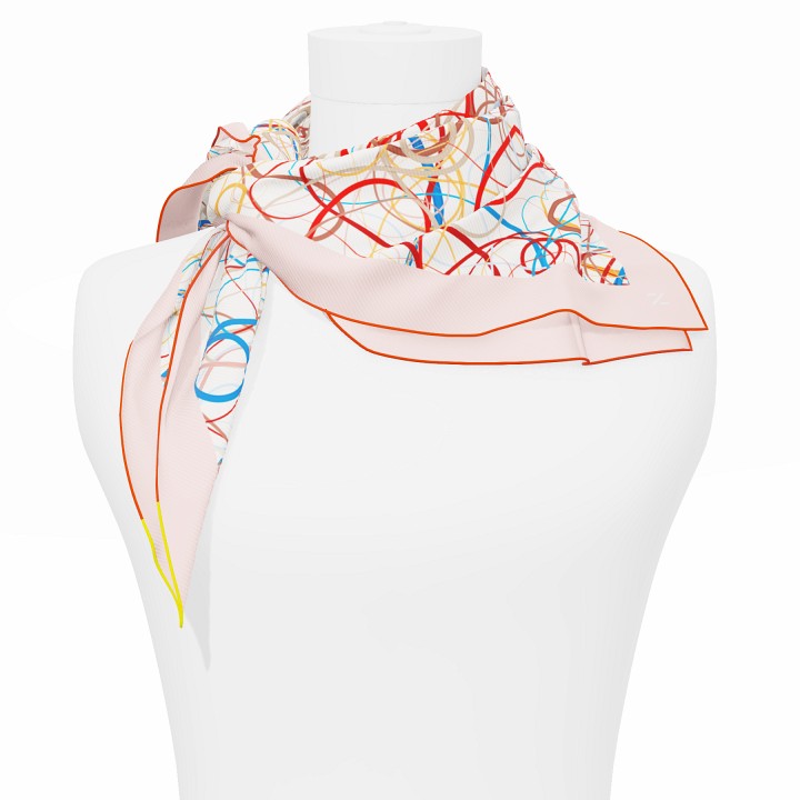 "Whiplash" Square 70 scarf