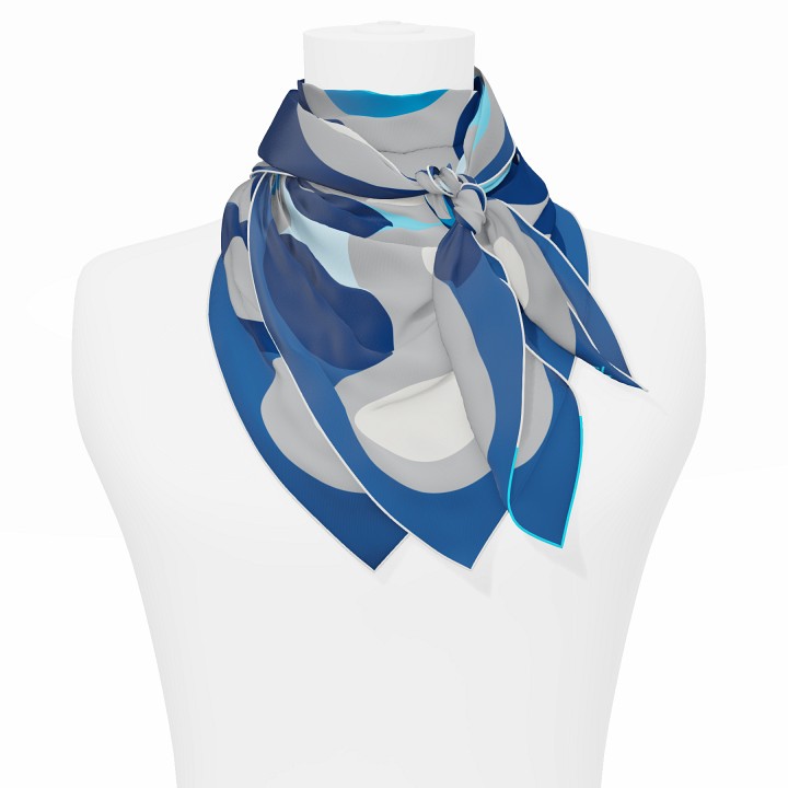 "Chaines de vélo" square 90 scarf