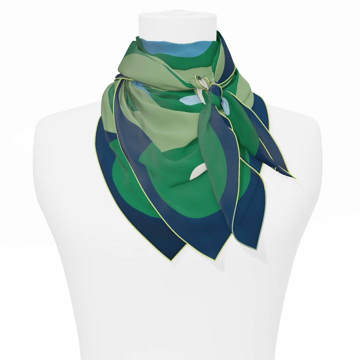 "Chaines de vélo" square 90 scarf