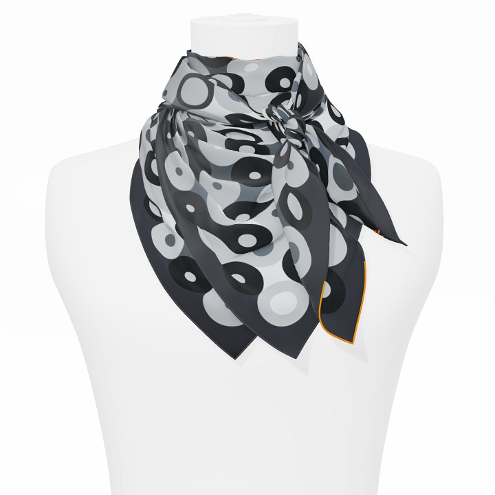 "Chaines de vélo" square 90 scarf