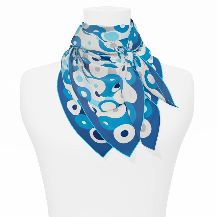 "Chaines de vélo" square 90 scarf