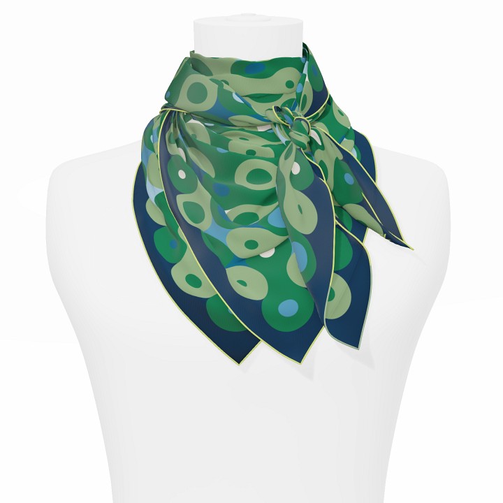 "Chaines de vélo" square 90 scarf