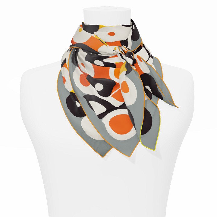 "Chaines de vélo" square 90 scarf