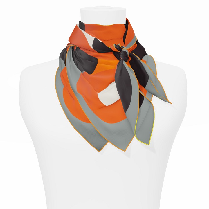 "Chaines de vélo" square 90 scarf