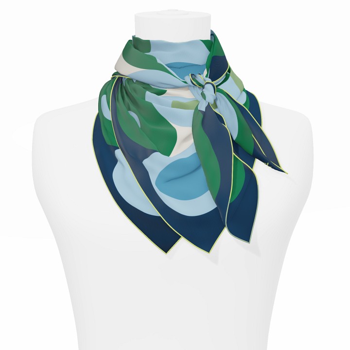 "Chaines de vélo" square 90 scarf
