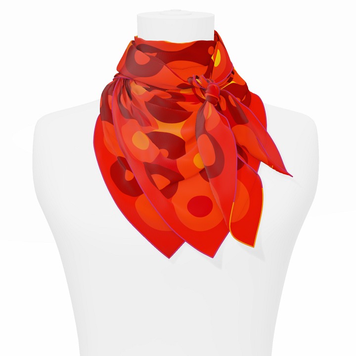 "Chaines de vélo" square 90 scarf