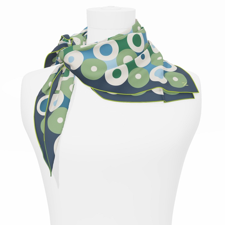 "Chaines de vélo" square 70 scarf