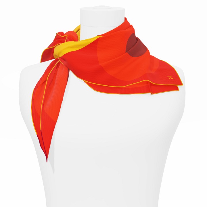 "Chaines de vélo" square 70 scarf