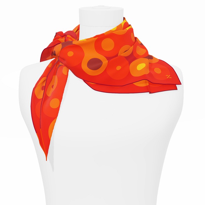 "Chaines de vélo" square 70 scarf