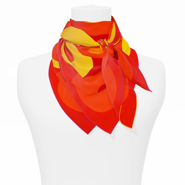 "Chaines de vélo" square 90 scarf