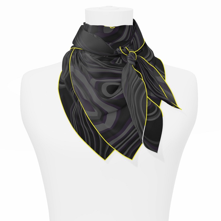 "Les vagues" square 90 scarf