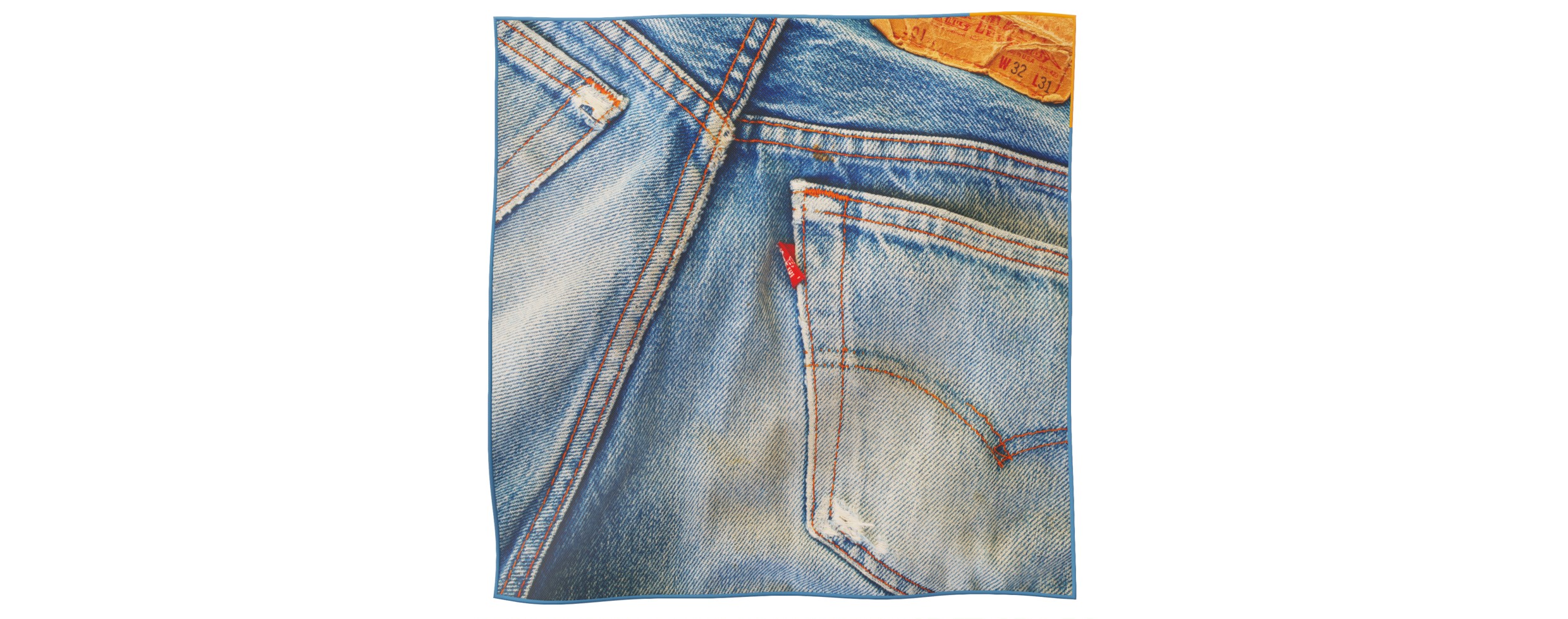vintage denim sample square 45