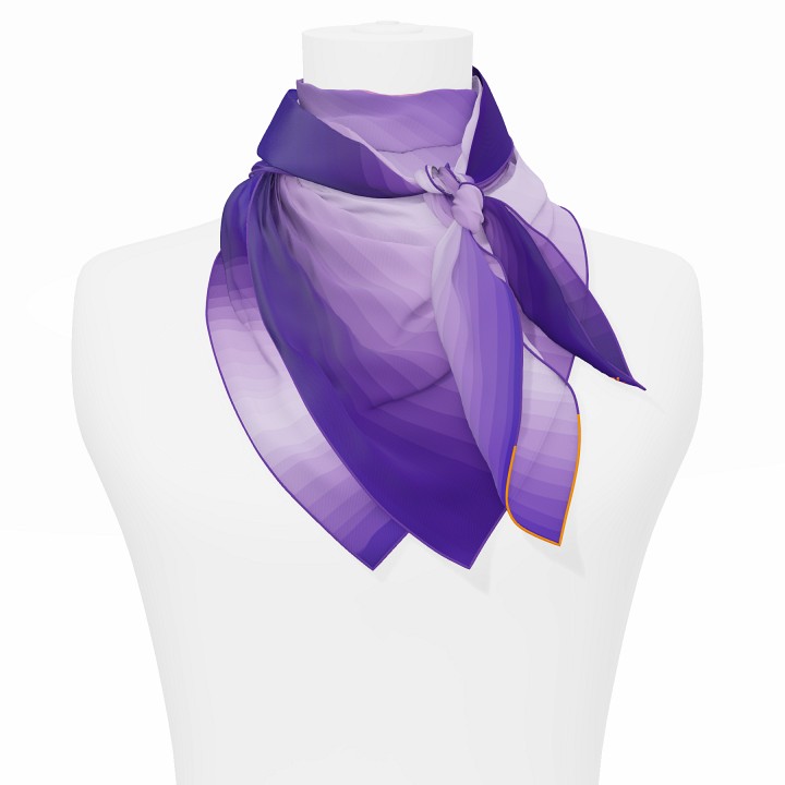 "Seasky" square 90 scarf