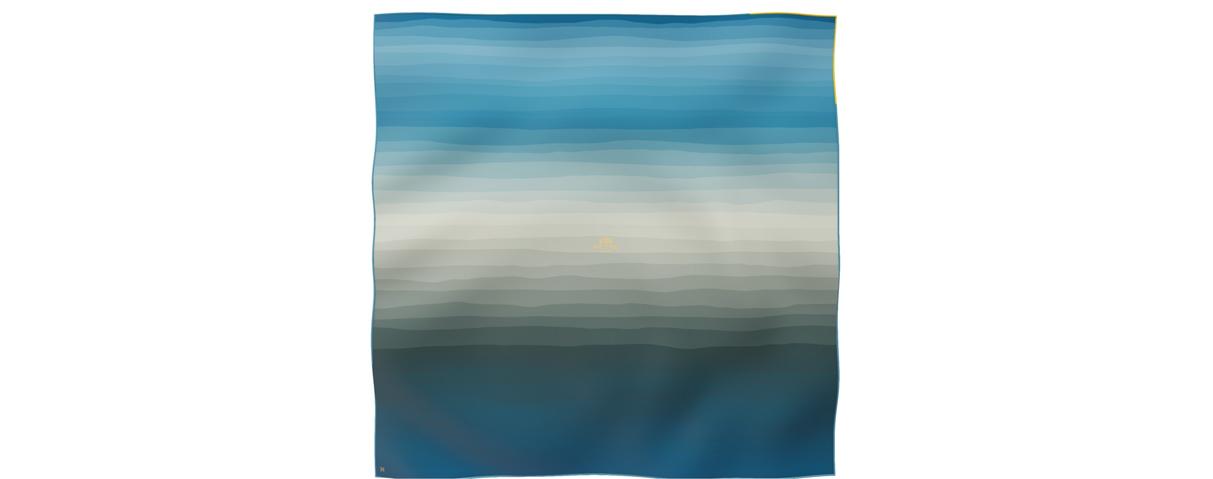 "Seasky" square 90 scarf